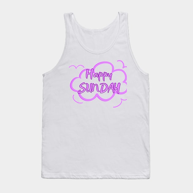 Happy Sunday - Relax Day Tank Top by MockUPTOPIA